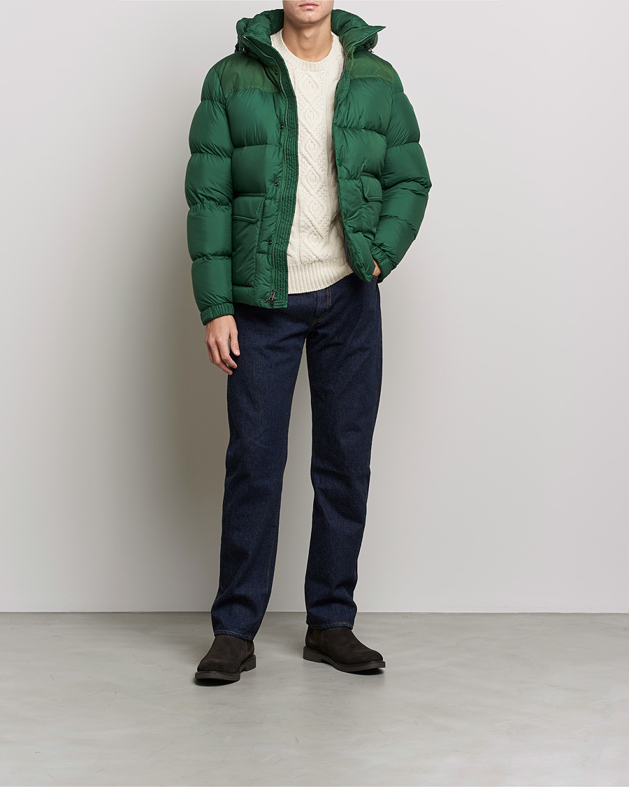 Uomini | Giacche | Woolrich | Microfiber Sierra Padded Jacket Waxed Green