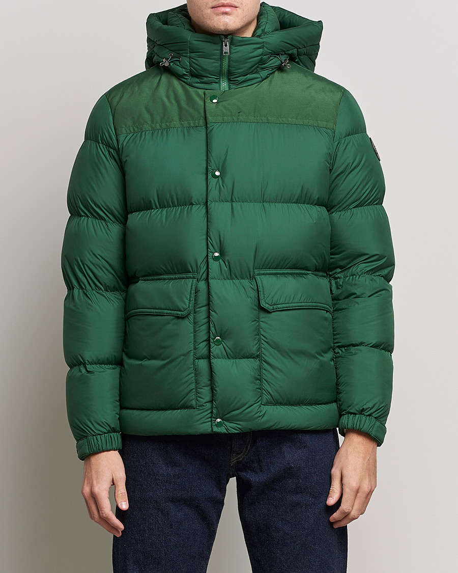 Uomini | Giacche | Woolrich | Microfiber Sierra Padded Jacket Waxed Green