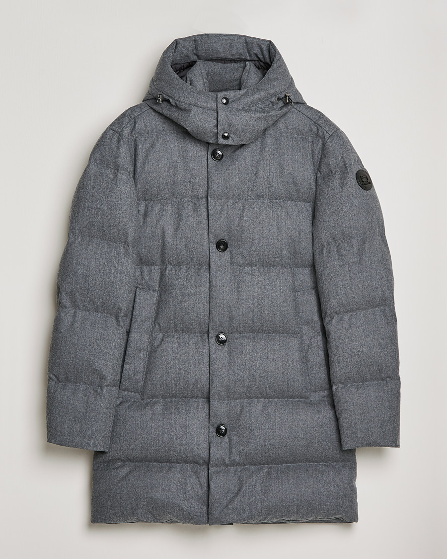 Uomini | Giacche | Woolrich | Luxe Long Parka Medium Grey Melange
