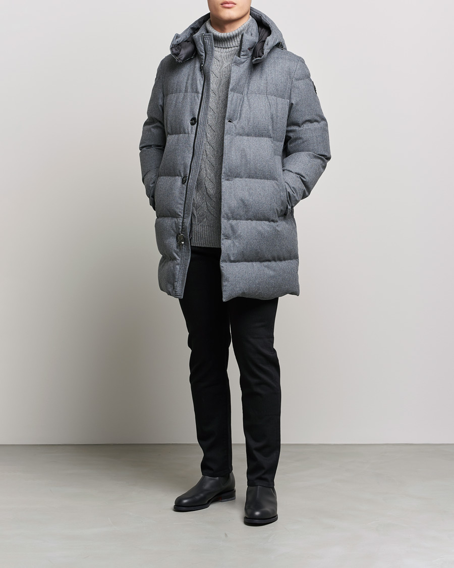 Uomini | Giacche | Woolrich | Luxe Long Parka Medium Grey Melange
