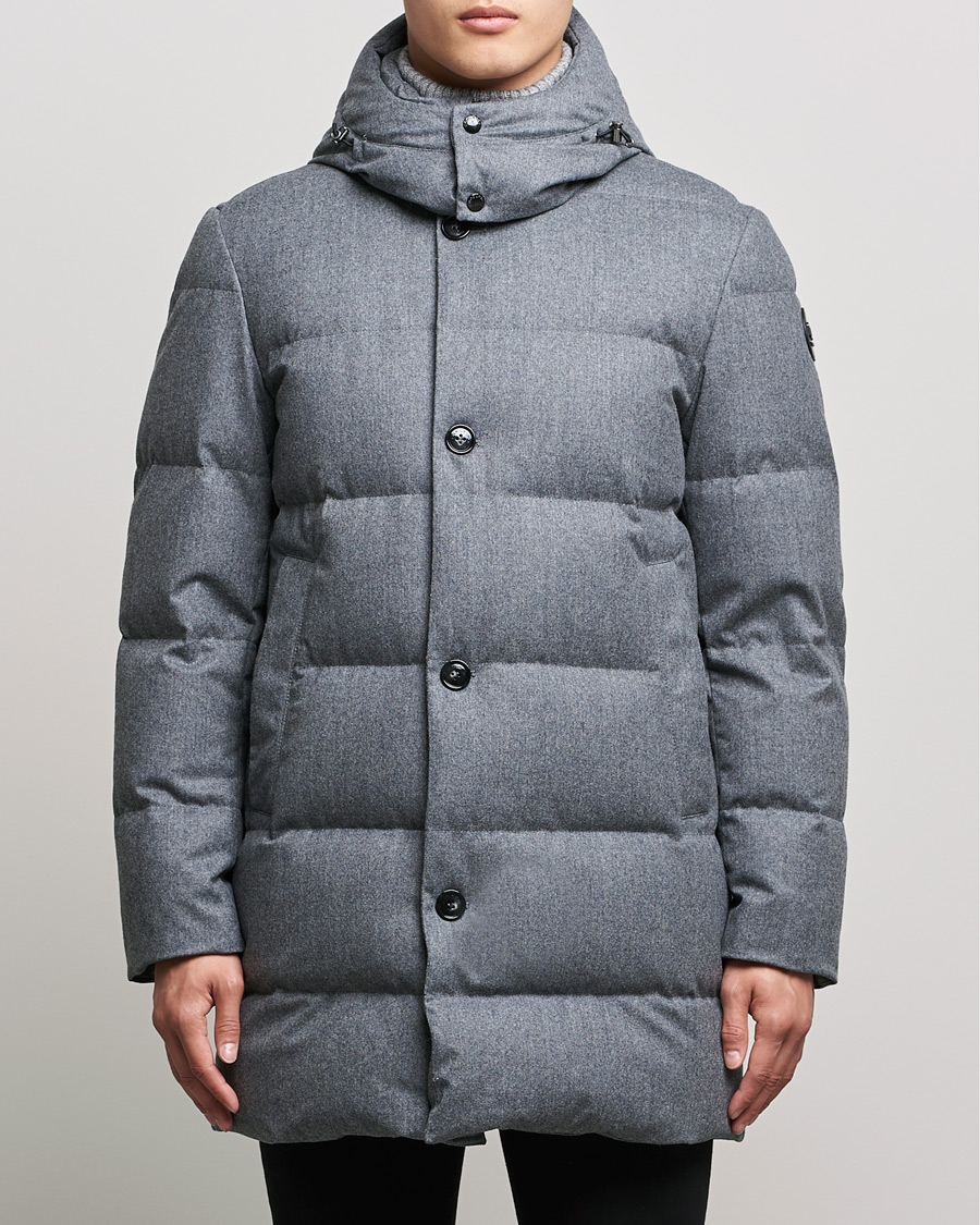 Uomini | Giacche | Woolrich | Luxe Long Parka Medium Grey Melange
