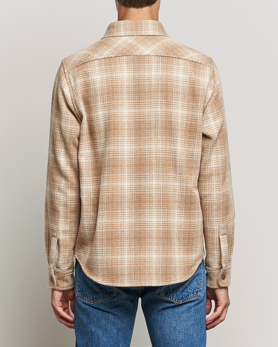 Uomini | Camicie | Woolrich | Alaskan Melton Wool Overshirt Camel Hunting