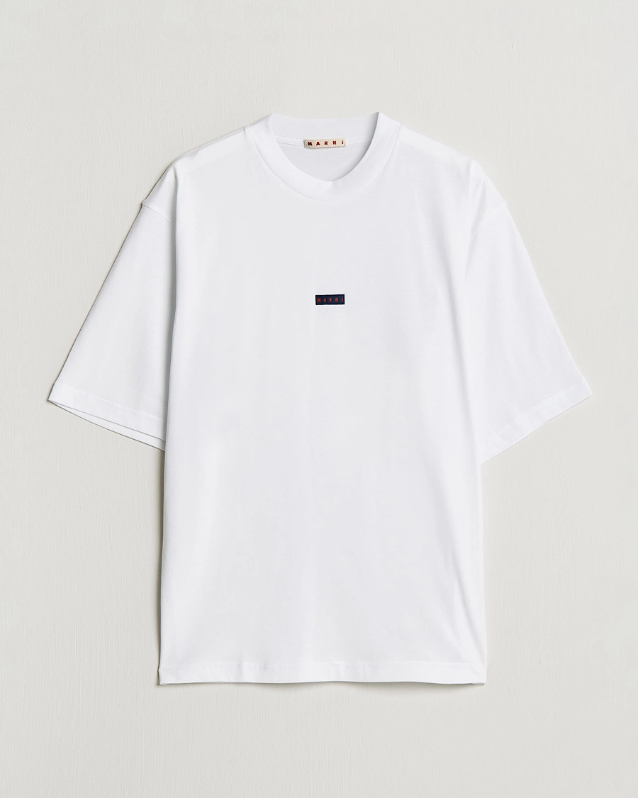 Uomini | T-shirt | Marni | Logo Applied T-Shirt White