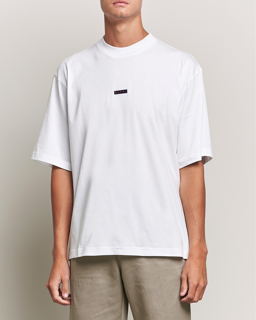 Uomini | T-shirt | Marni | Logo Applied T-Shirt White