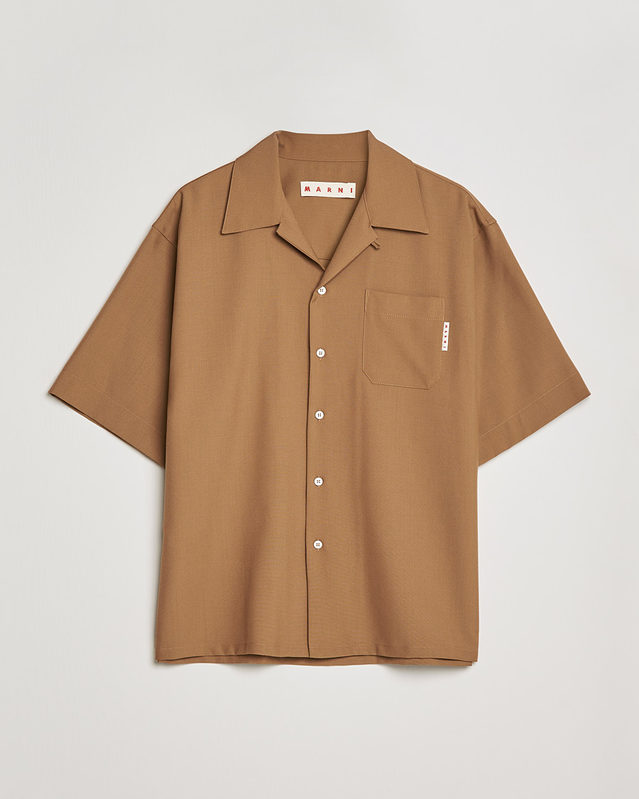 Uomini | Camicie | Marni | Tropical Wool Bowling Shirt Beige