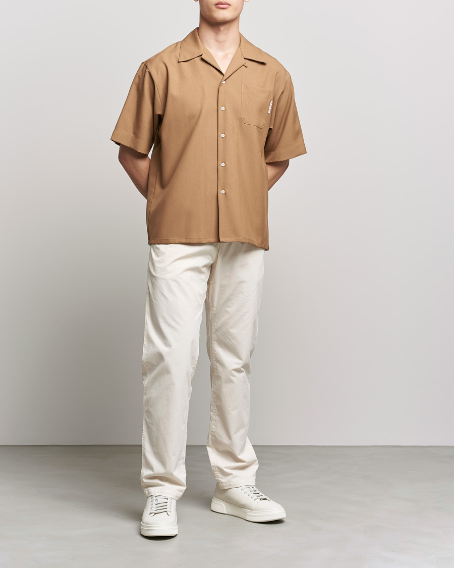 Uomini | Camicie | Marni | Tropical Wool Bowling Shirt Beige