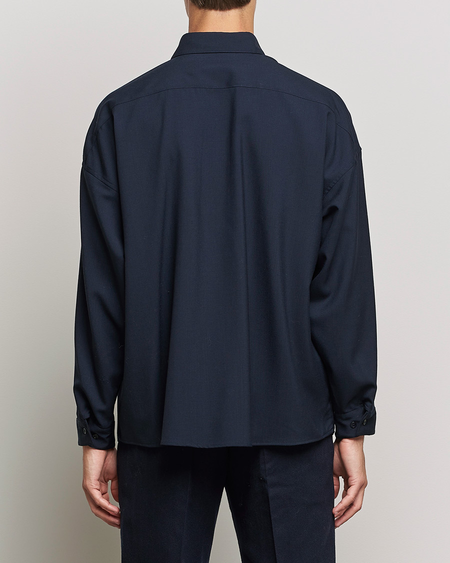 Uomini | Camicie | Marni | Tropical Wool Oversize Shirt Blublack