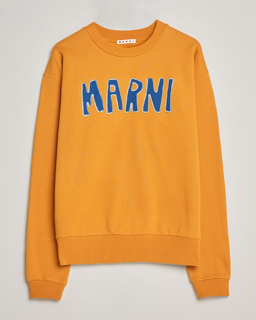 Uomini | Maglieria | Marni | Brushed Logo Sweatshirt Yellow