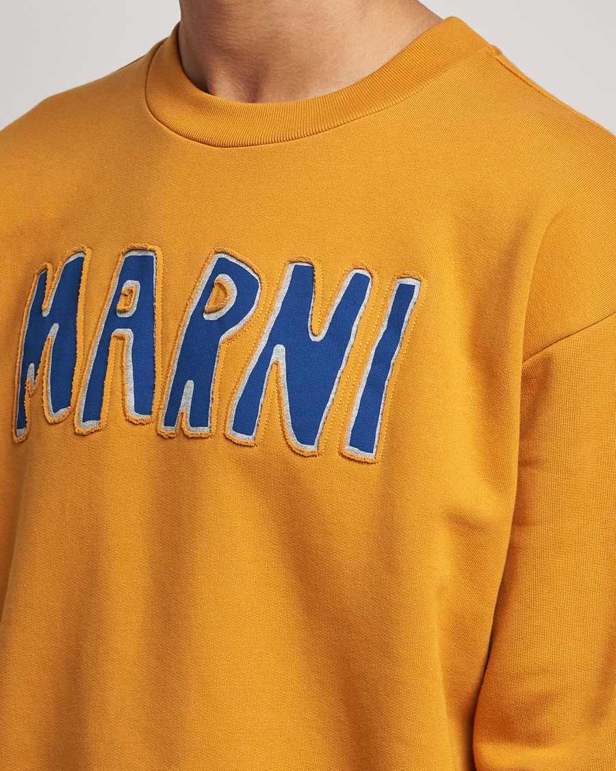 Uomini | Maglieria | Marni | Brushed Logo Sweatshirt Yellow