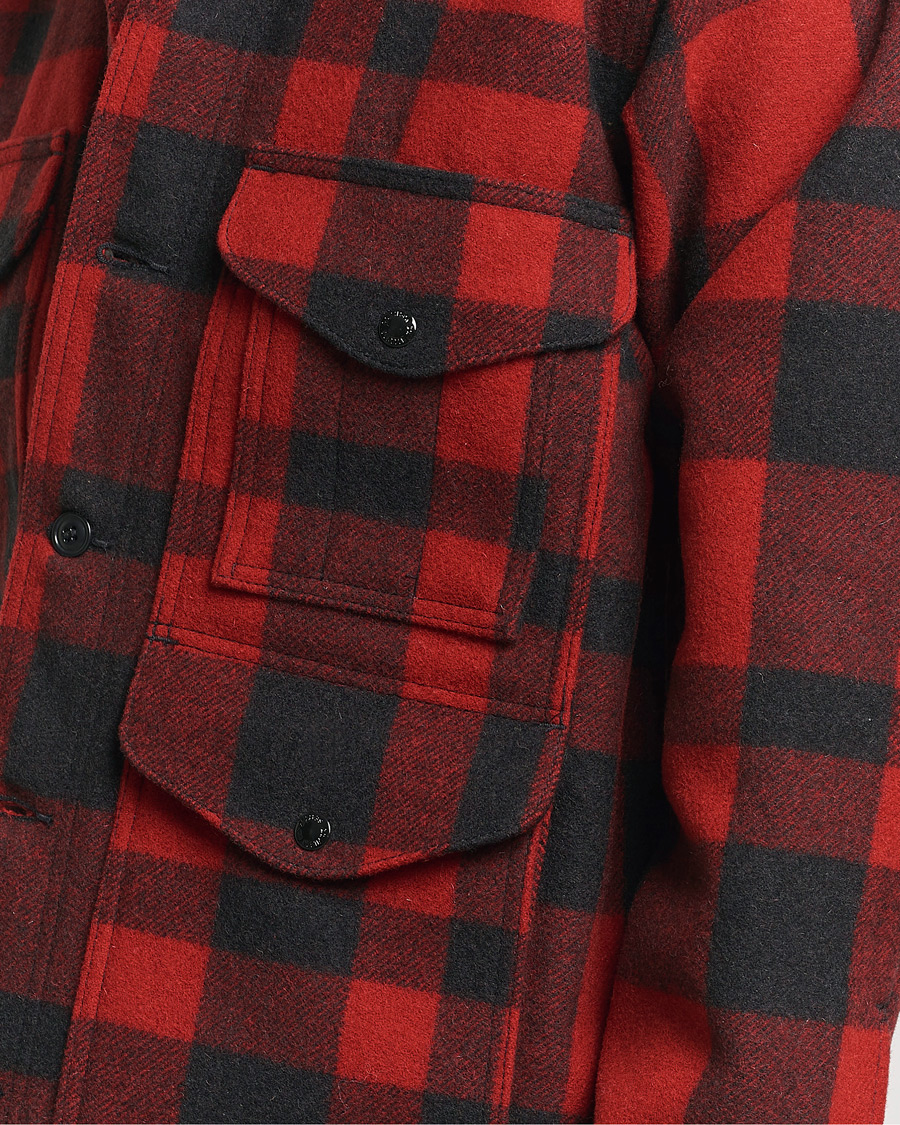 Uomini | Giacche | Filson | Mackinaw Wool Cruiser Red/Black Plaid