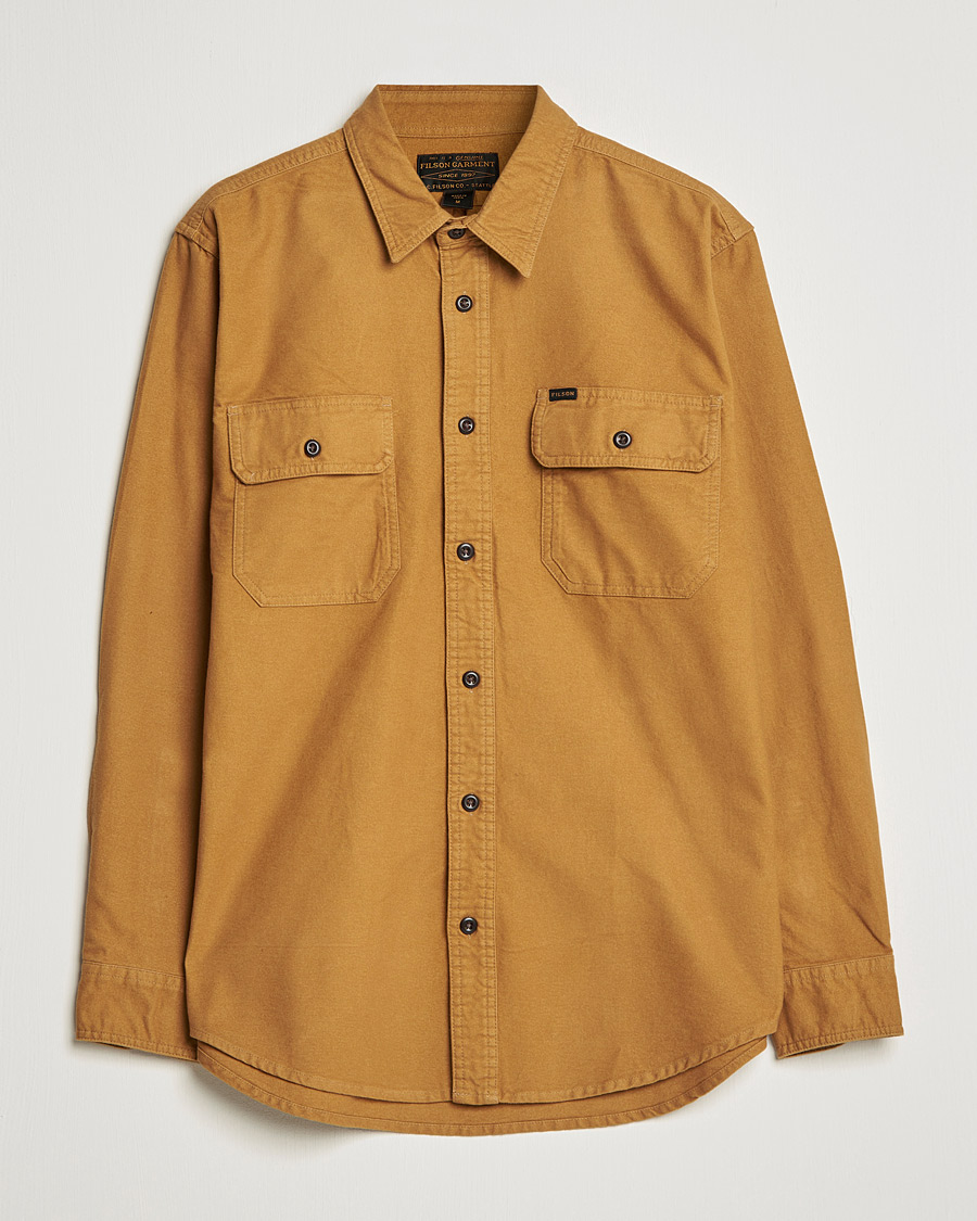 Uomini | Camicie | Filson | Field Flannel Shirt Nubuck Tan