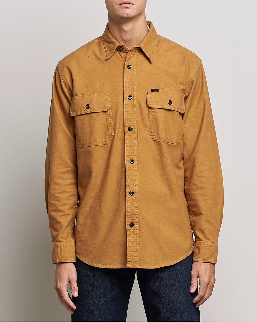 Uomini | Camicie | Filson | Field Flannel Shirt Nubuck Tan