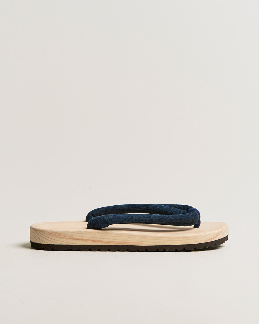 Uomini | Sandali & Diapositive | Beams Japan | Wooden Geta Sandals Navy