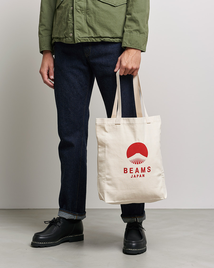 Uomini | Beams Japan x Evergreen Works Tote Bag White/Red | Beams Japan | x Evergreen Works Tote Bag White/Red