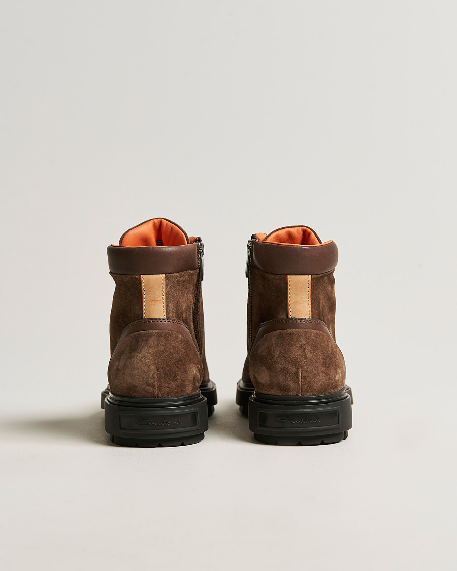 Uomini | Santoni Winter Boot Dark Brown Suede | Santoni | Winter Boot Dark Brown Suede