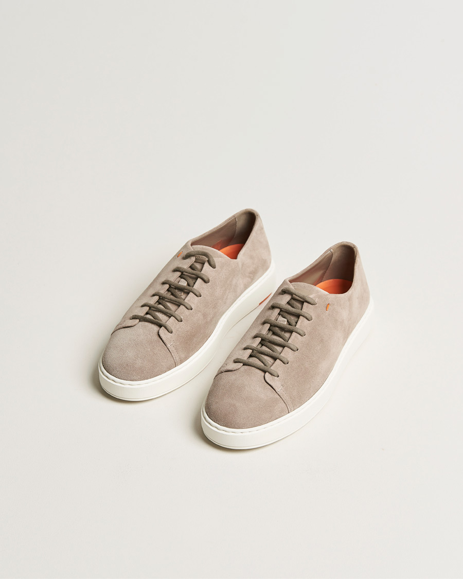 Uomini | Santoni Cleanic Sneakers Beige Suede | Santoni | Cleanic Sneakers Beige Suede