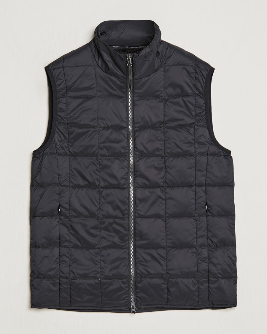 Uomini | Giacche | TAION | High Neck Full Zip Lightweight Down Vest Black