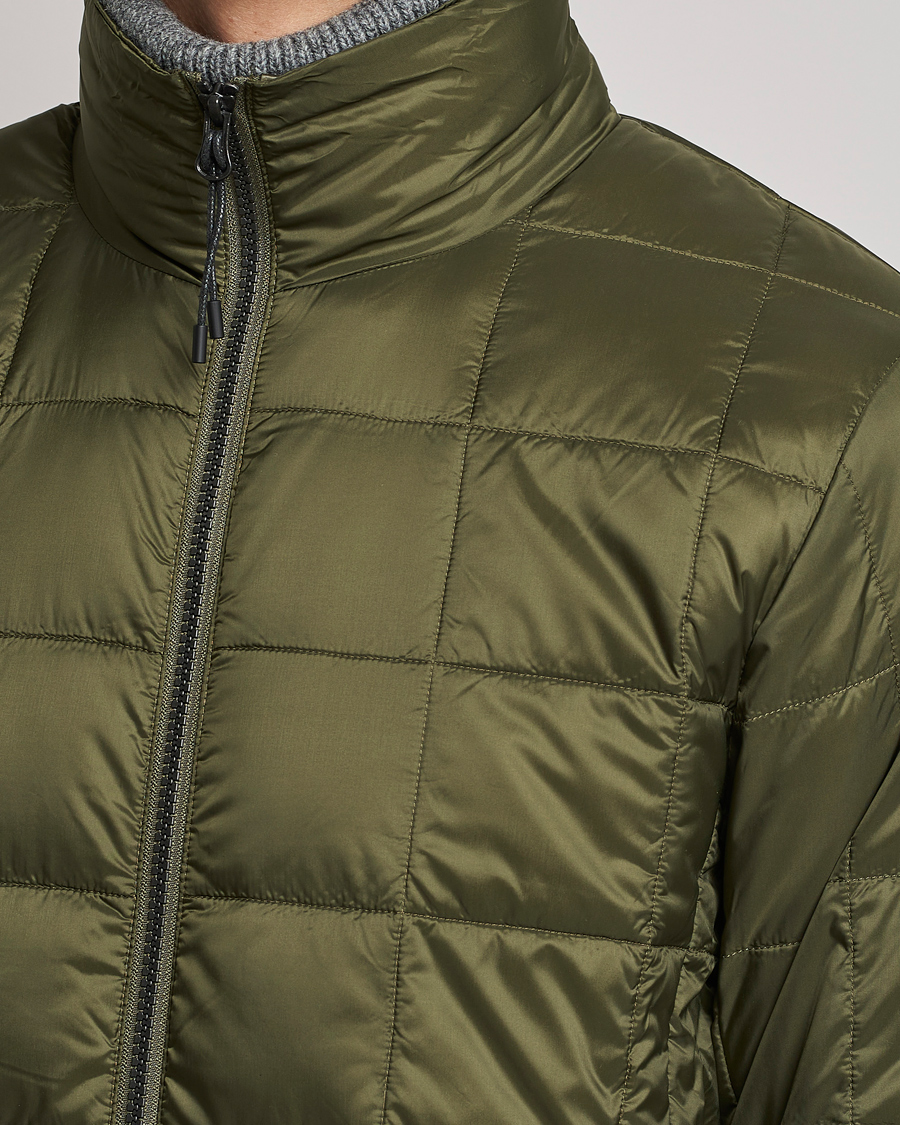 Uomini | Giacche | TAION | High Neck Full Zip Lightweight Down Jacket Dark Olive