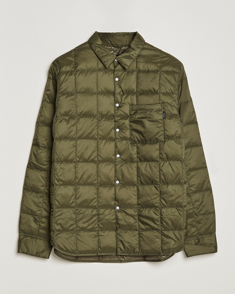 Uomini | Camicie | TAION | Lightweight Down Shirt Dark Olive