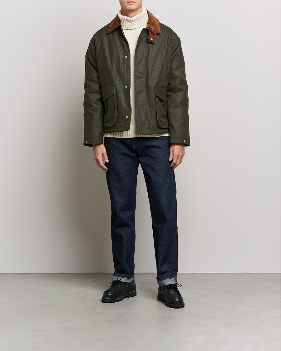 Uomini | Giacche | Sunflower | Waxed Short Jacket Dark Olive
