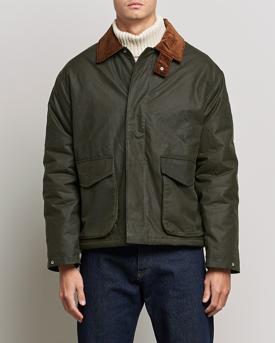 Uomini | Giacche | Sunflower | Waxed Short Jacket Dark Olive