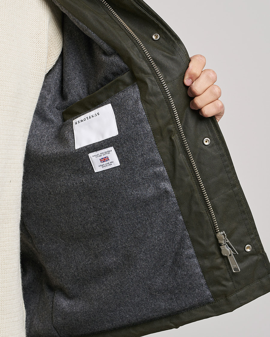 Uomini | Giacche | Sunflower | Waxed Short Jacket Dark Olive