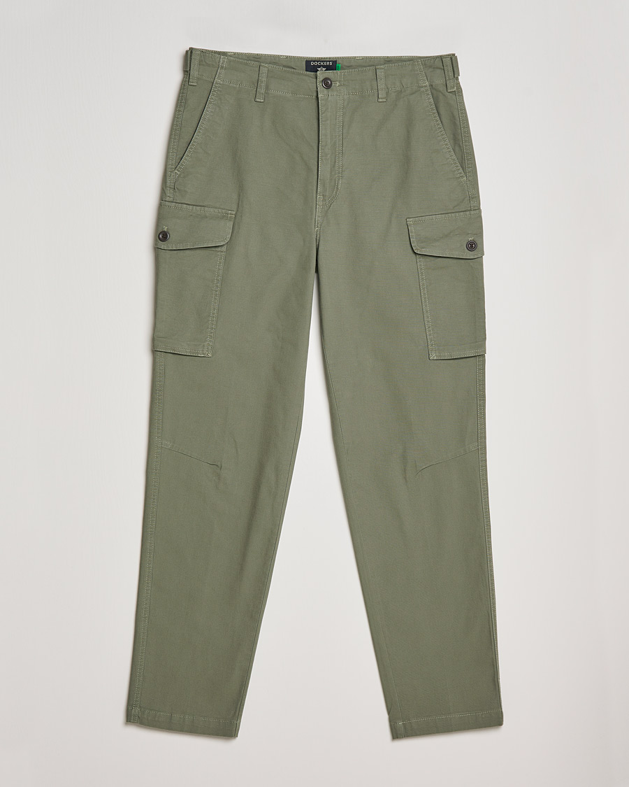 Uomini | Pantaloni | Dockers | Tapered Cotton Cargo Pant Olive