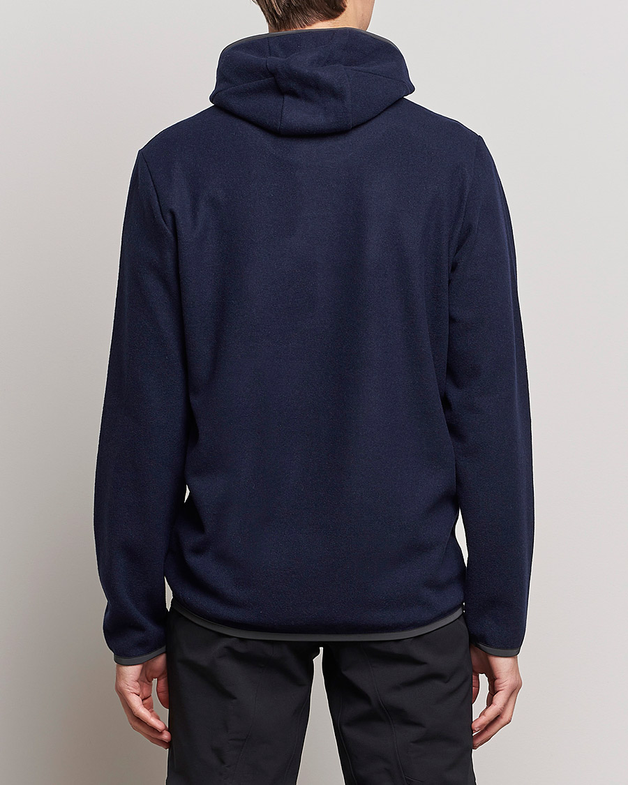 Uomini | Maglieria | SEASE | Drone Wool/Jersey Hood Navy