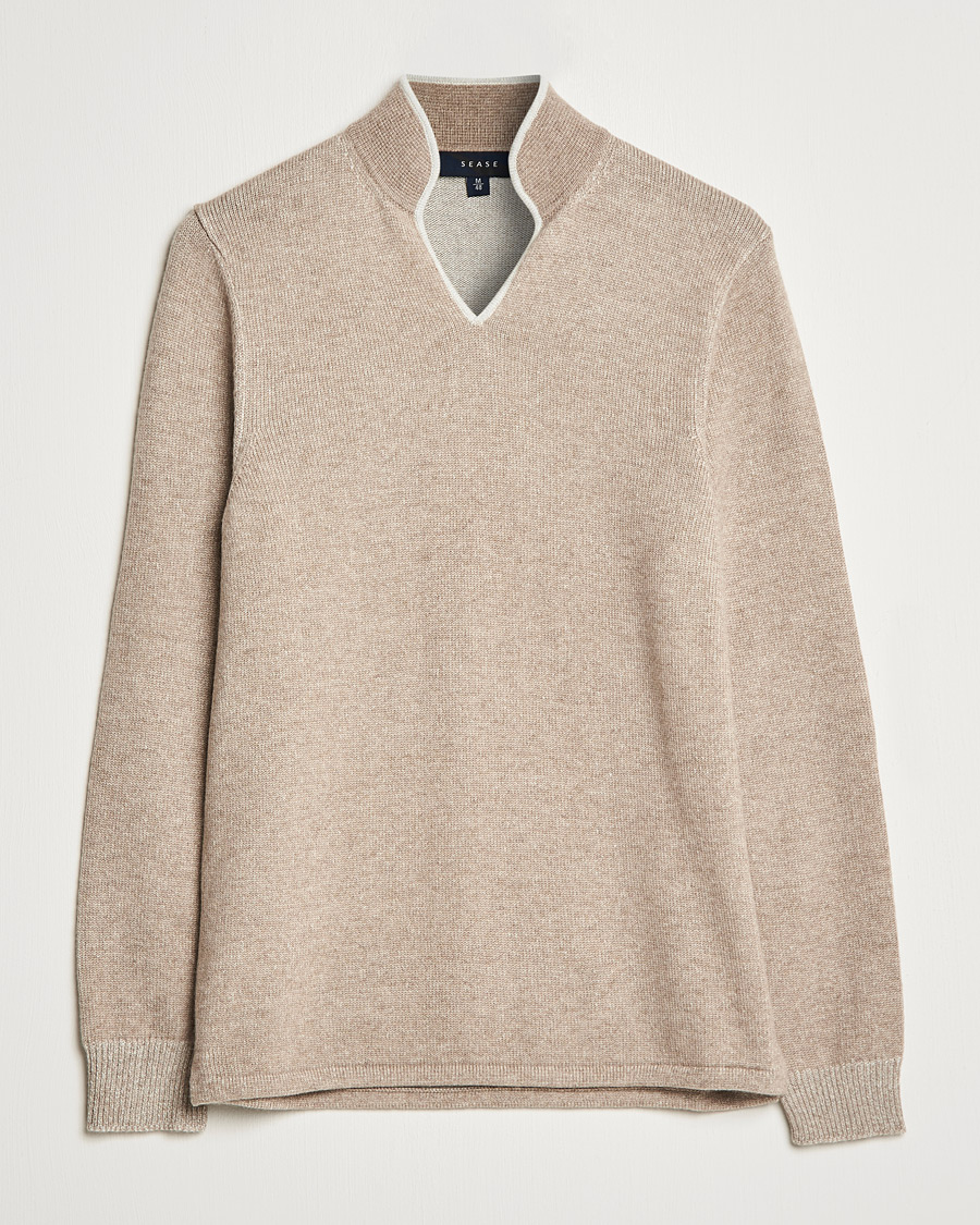 Uomini | Maglieria | SEASE | Ellen Cashmere Pullover Beige