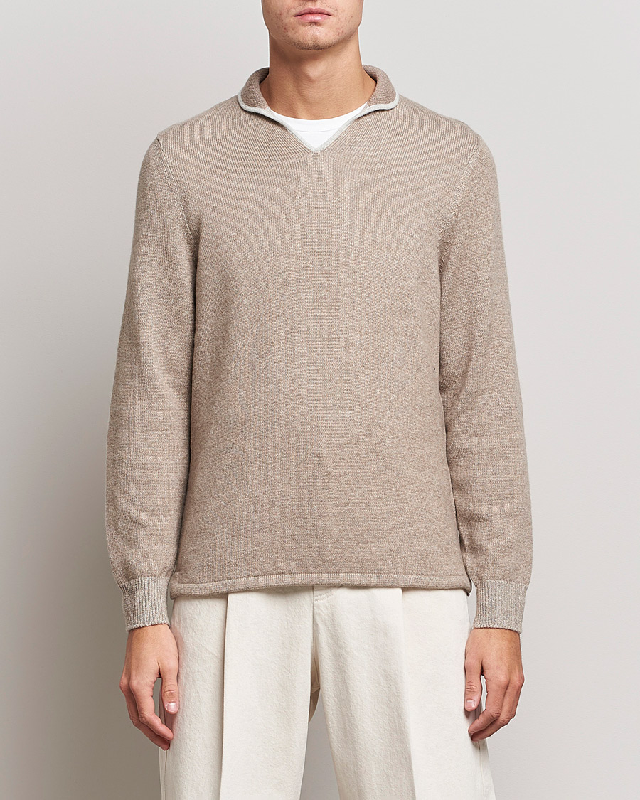 Uomini | Maglieria | SEASE | Ellen Cashmere Pullover Beige