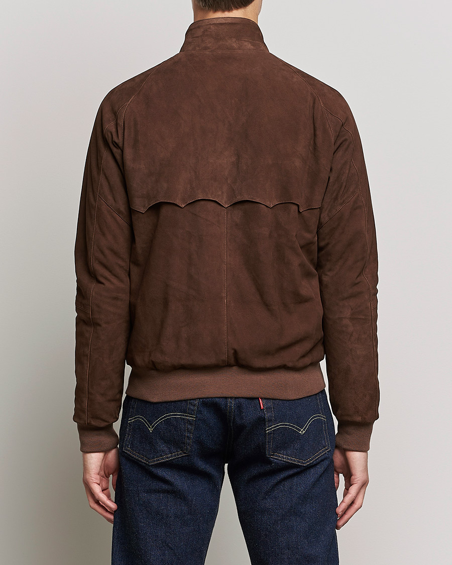 Uomini | Giacche | Baracuta | G9 Winter Suede Harrington Jacket Chocolate