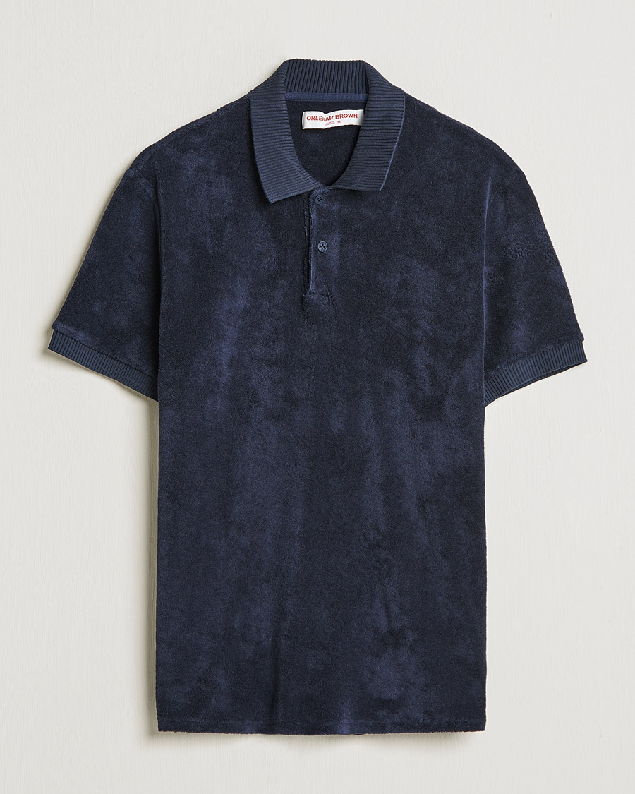 Uomini | Polo | Orlebar Brown | Jarrett Towelling Polo Night Iris