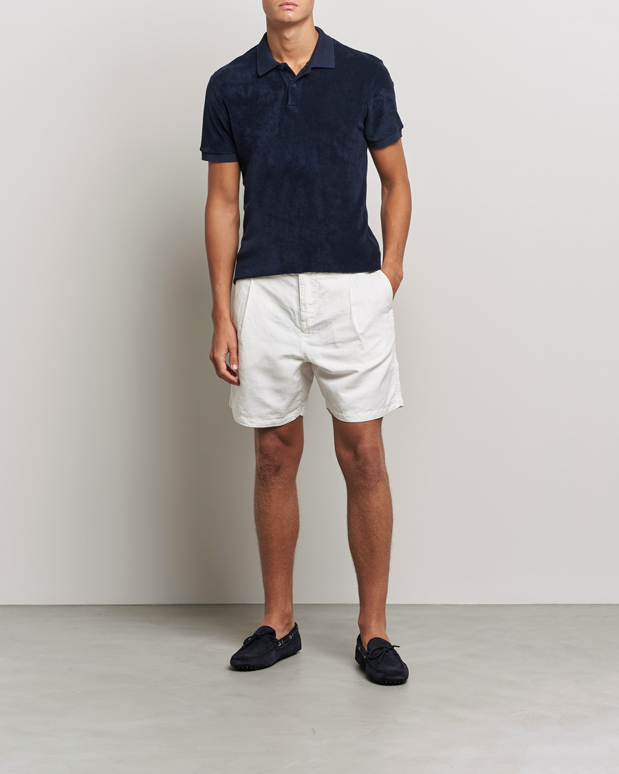 Uomini | Polo | Orlebar Brown | Jarrett Towelling Polo Night Iris