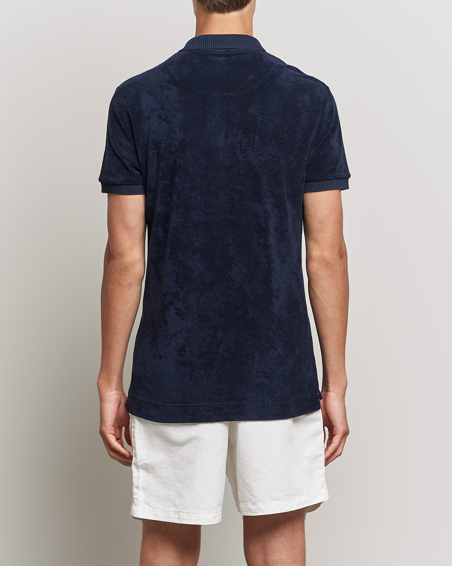 Uomini | Polo | Orlebar Brown | Jarrett Towelling Polo Night Iris