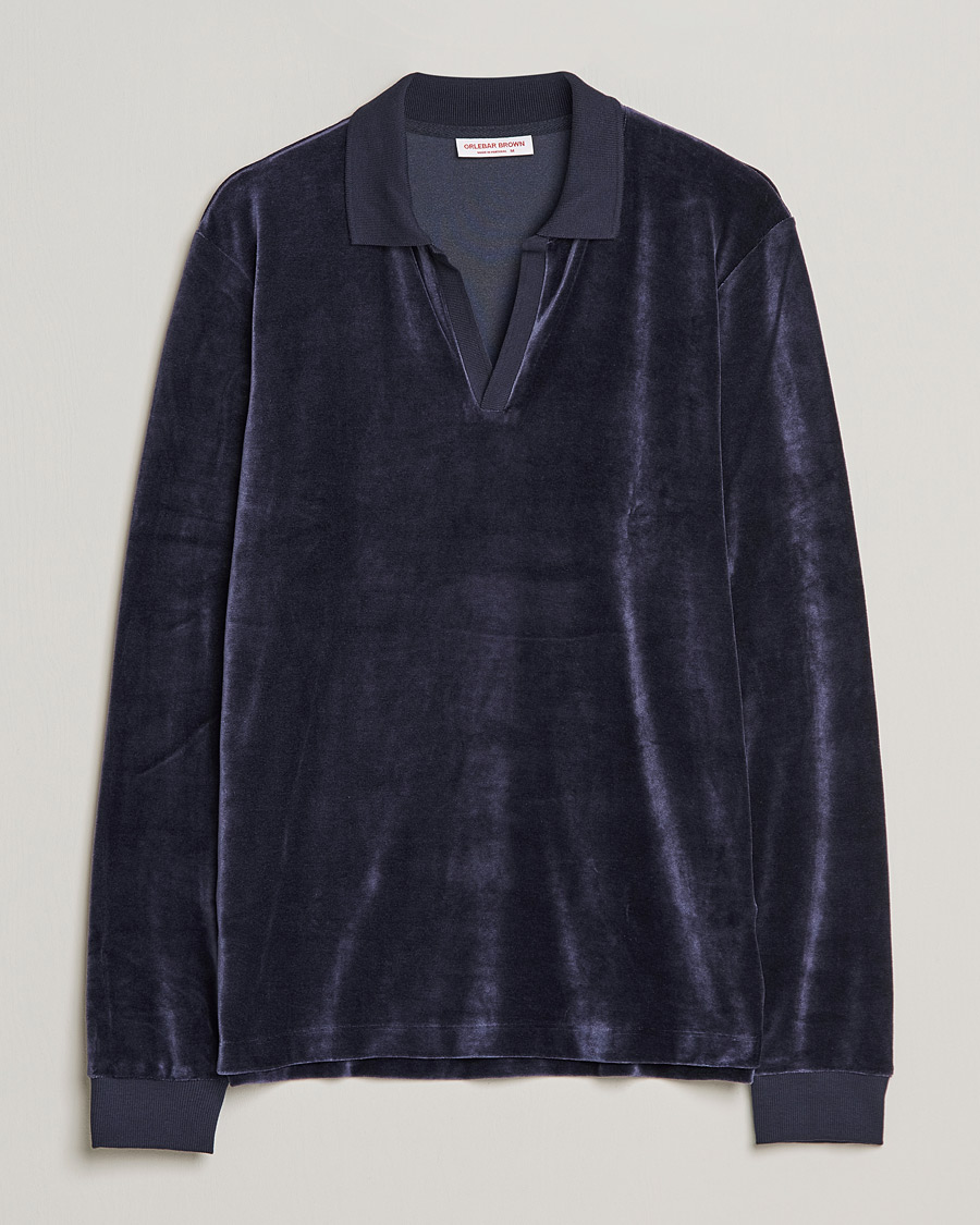 Uomini | Maglieria | Orlebar Brown | Bouvet Cotton/Modal Polo Night Iris