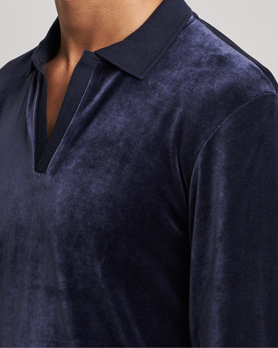 Uomini | Maglieria | Orlebar Brown | Bouvet Cotton/Modal Polo Night Iris