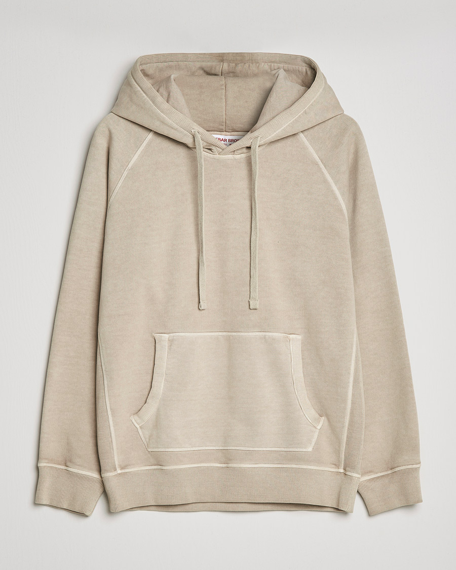 Uomini | Maglieria | Orlebar Brown | Francis Garment Dyed Cotton Hood Parched Green