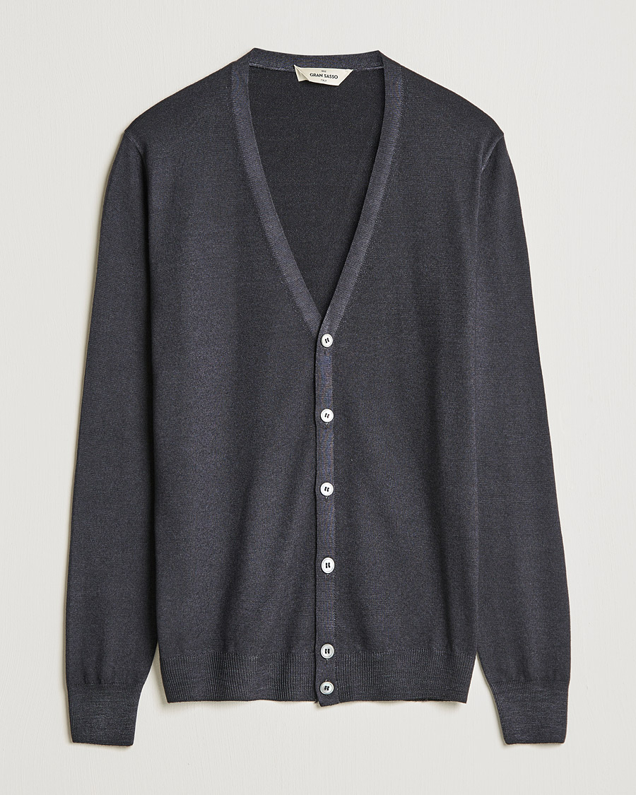 Uomini | Maglieria | Gran Sasso | Vintage Merino Fashion Fit Cardigan Black