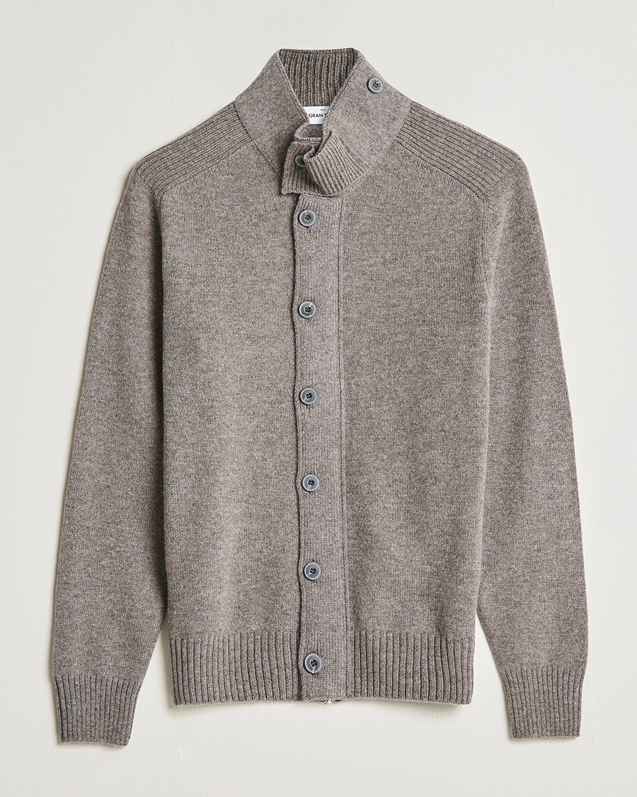 Uomini | Maglieria | Gran Sasso | Heavy Wool Cardigan Light Brown