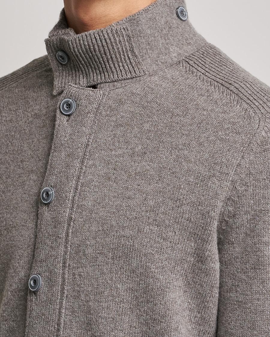 Uomini | Maglieria | Gran Sasso | Heavy Wool Cardigan Light Brown