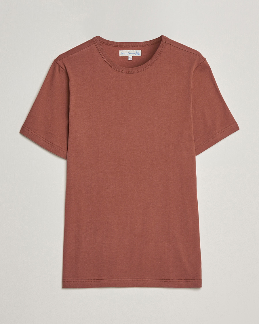 Uomini | T-shirt | Merz b. Schwanen | 1950s Classic Loopwheeled Tee Tan
