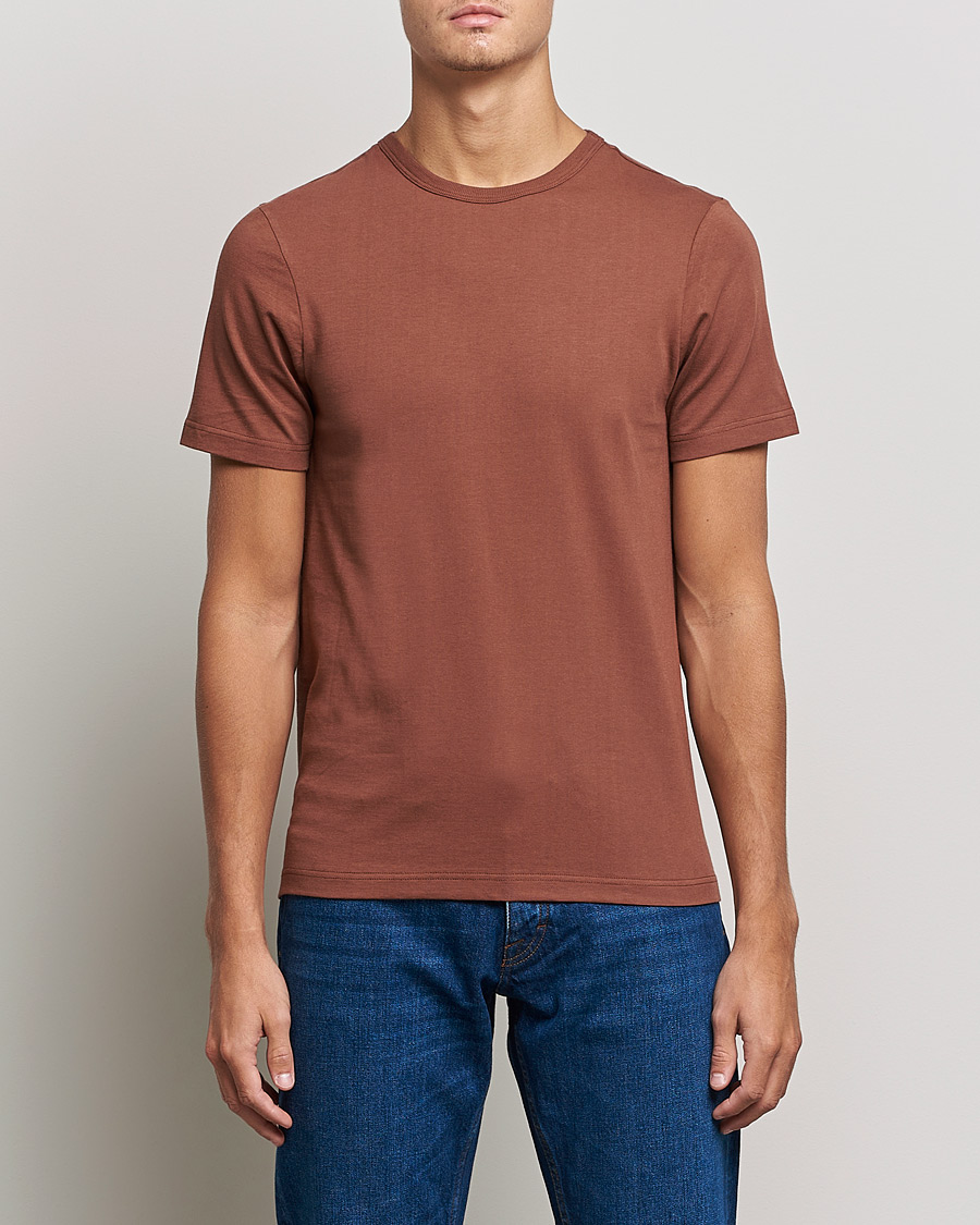 Uomini | T-shirt | Merz b. Schwanen | 1950s Classic Loopwheeled Tee Tan