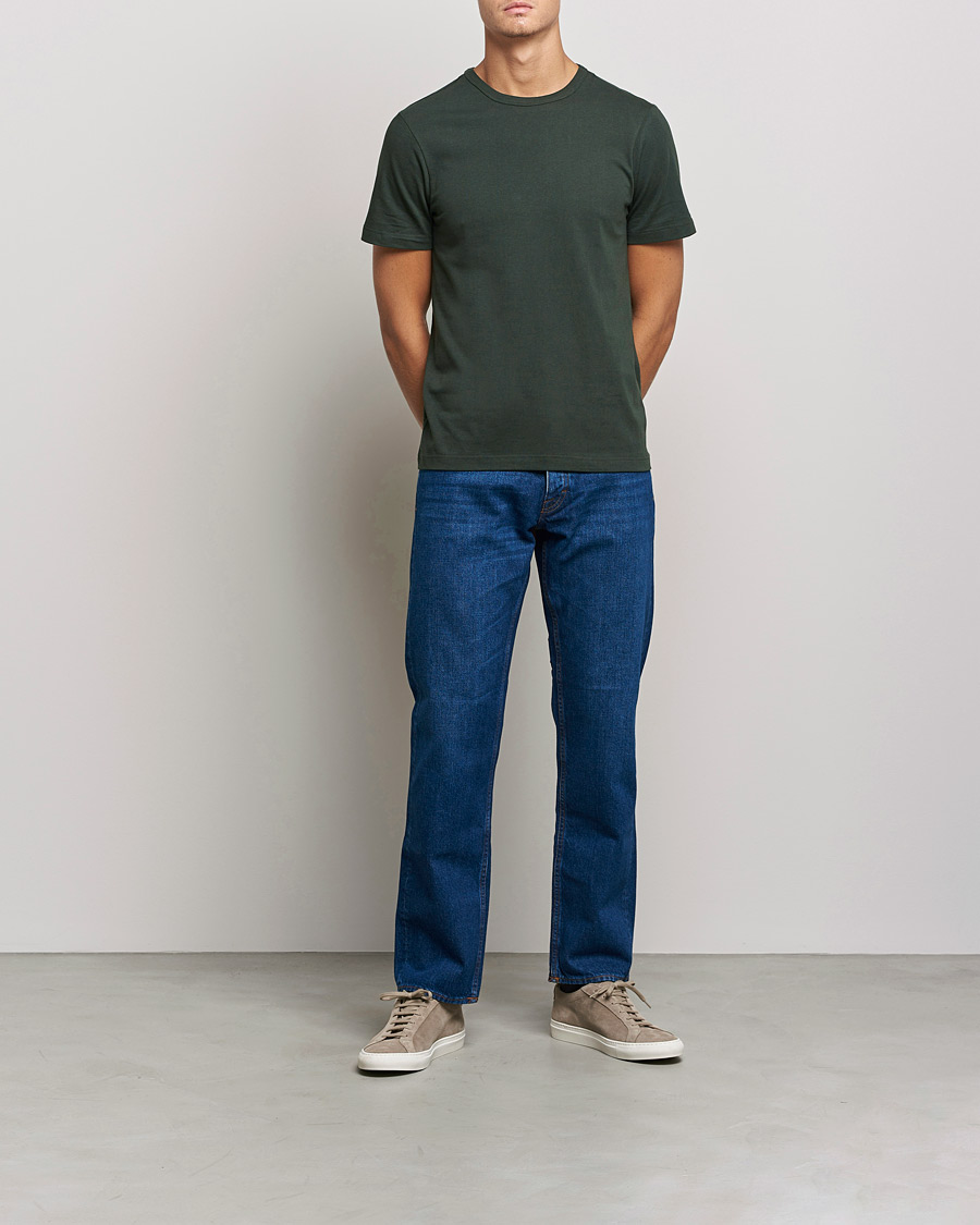 Uomini | T-shirt | Merz b. Schwanen | Relaxed Loopwheeled Sturdy Tee Forest
