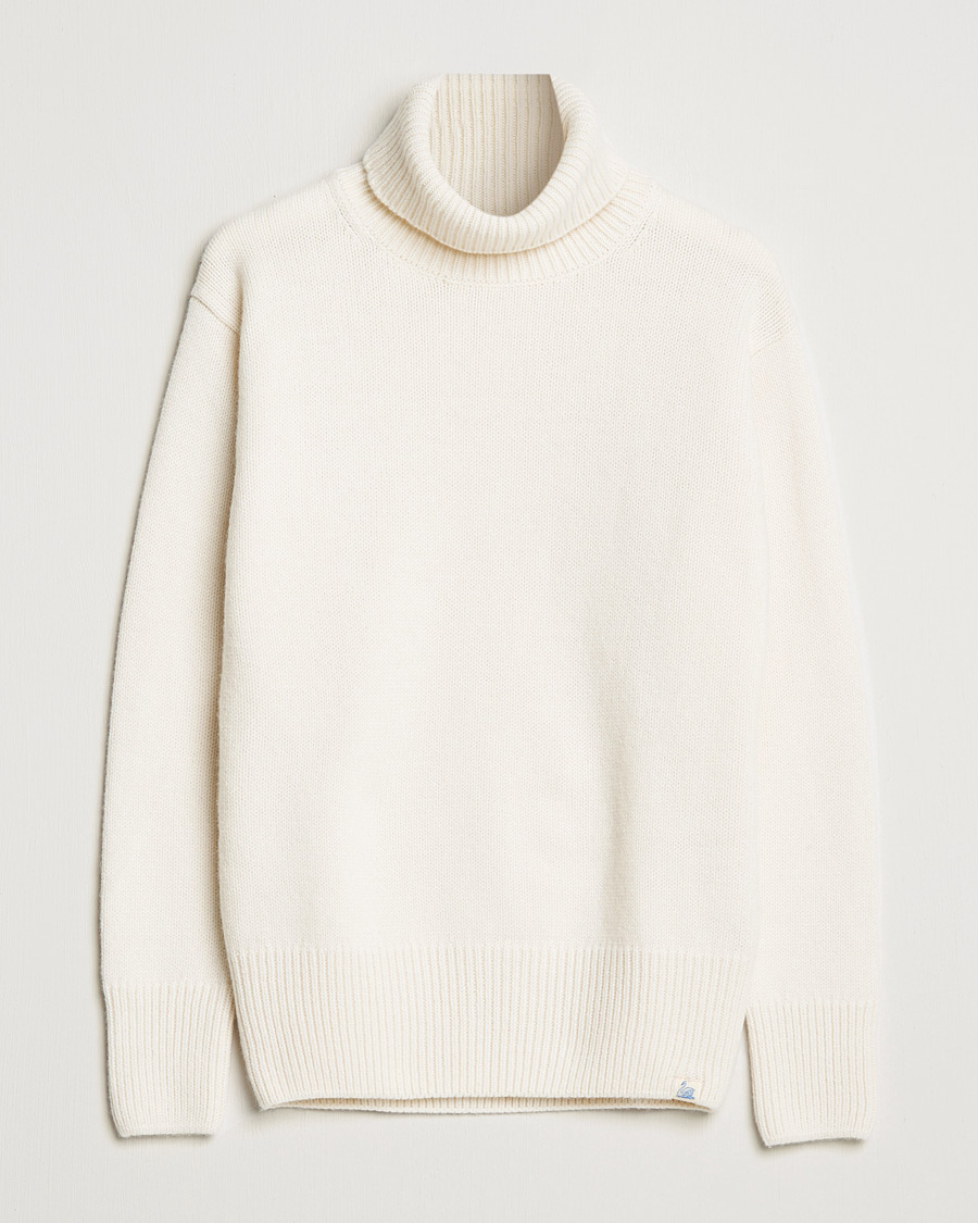Uomini | Maglieria | Merz b. Schwanen | Merino/Cashmere Knitted Turtleneck Nature