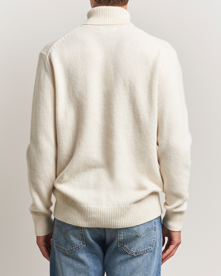 Uomini | Maglieria | Merz b. Schwanen | Merino/Cashmere Knitted Turtleneck Nature