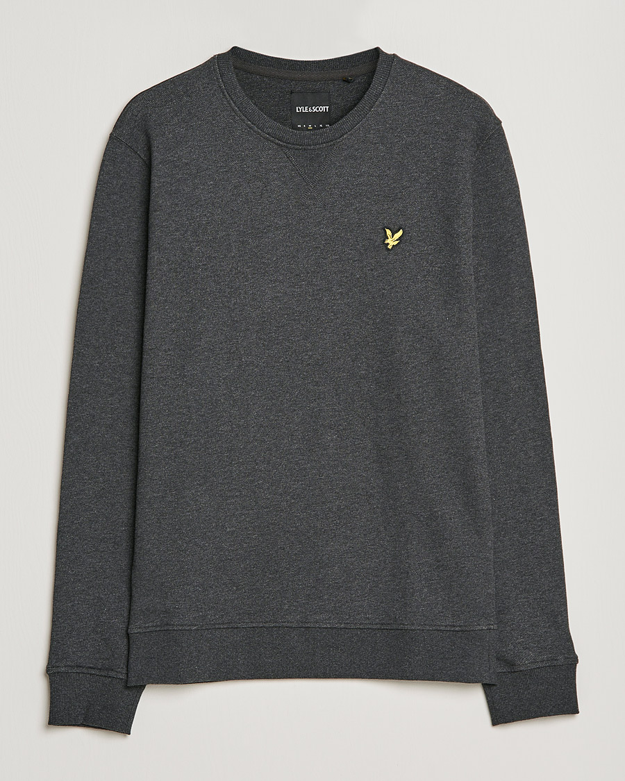 Uomini | Maglieria | Lyle & Scott | Organic Cotton Crew Neck Charcoal Marl