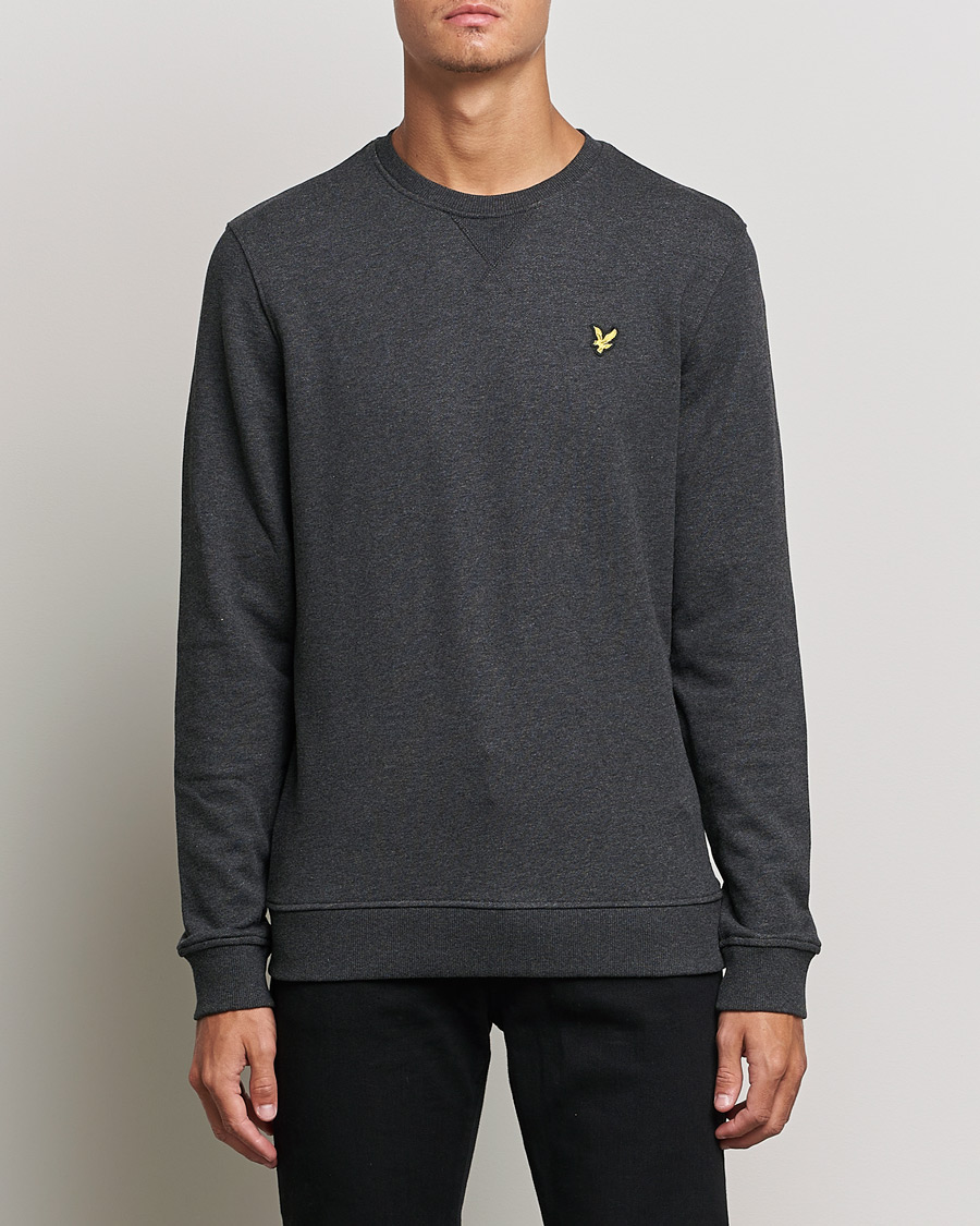 Uomini | Maglieria | Lyle & Scott | Organic Cotton Crew Neck Charcoal Marl