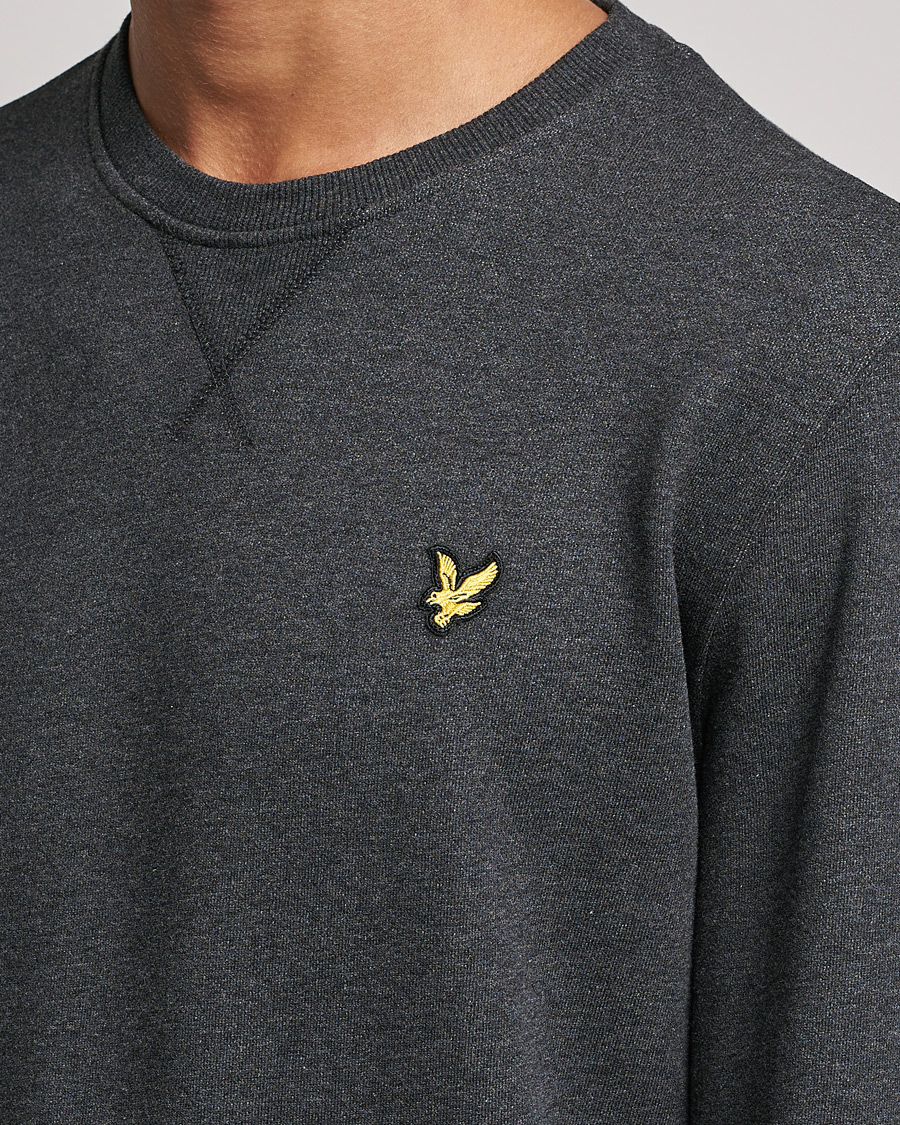 Uomini | Maglieria | Lyle & Scott | Organic Cotton Crew Neck Charcoal Marl
