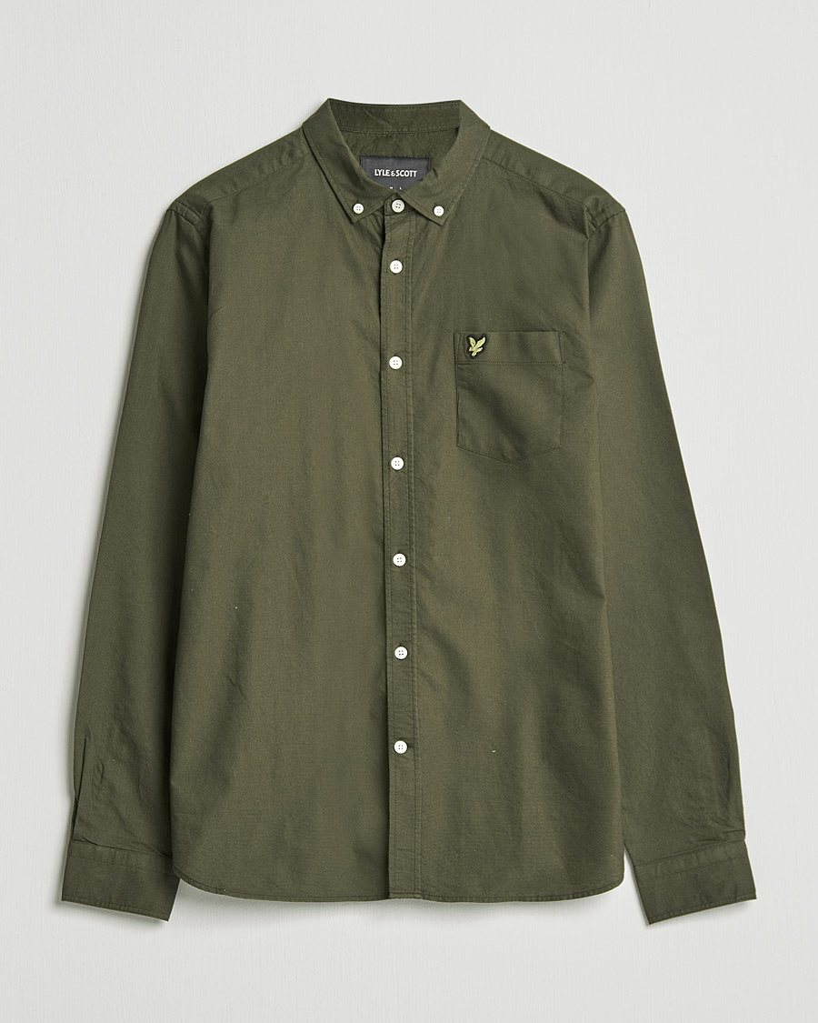 Uomini | Camicie | Lyle & Scott | Lightweight Oxford Shirt Olive