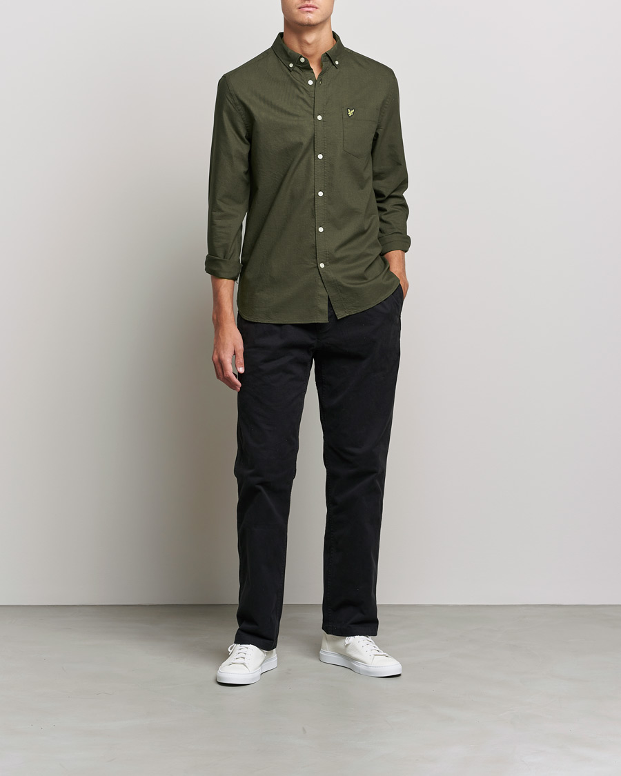 Uomini | Camicie | Lyle & Scott | Lightweight Oxford Shirt Olive